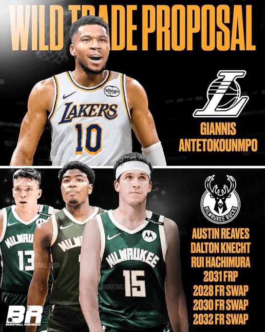 九游体育网页版-乱了乱了!字母哥最新交易动态!美媒建议开拓者10换1